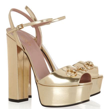 gucci sandasl gold|Gucci platform sandals.